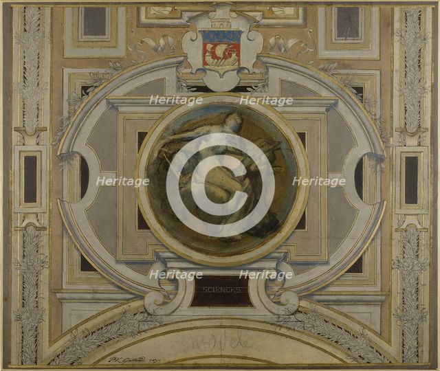 Esquisse pour la galerie des Métiers de l'Hôtel de Ville : Sciences, 1890. Creator: Pierre Victor Galland.