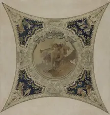 Esquisse pour la galerie Lobau de l'Hôtel de Ville de Paris : La renommée de Paris, 1890. Creator: Hector d Espouy
