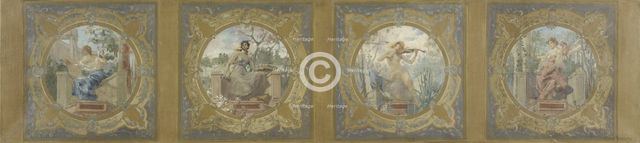 Esquisse pour la galerie Lobau de l'Hôtel de ville de Paris : Les Arts, 1890. Creator: Henry Jean Louis Boureau.