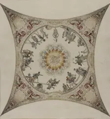 Esquisse pour la galerie Lobau de l'Hôtel de Ville de Paris : Scènes médiévales: jeux..., 1890. Creator: Hector d Espouy
