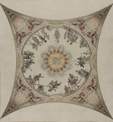 Esquisse pour la galerie Lobau de l'Hôtel de Ville de Paris : Scènes médiévales: jeux..., 1890. Creator: Hector d Espouy