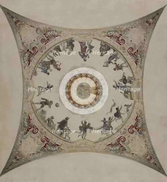 Esquisse pour la galerie Lobau de l'Hôtel de Ville de Paris : Scènes médiévales..., 1890. Creator: Hector d' Espouy.