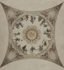 Esquisse pour la galerie Lobau de l'Hôtel de Ville de Paris : Scènes médiévales..., 1890. Creator: Hector d Espouy