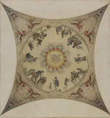 Esquisse pour la galerie Lobau de l'Hôtel de Ville : Scènes médiévales : jeux d'enfants..., 1890. Creator: Hector d Espouy