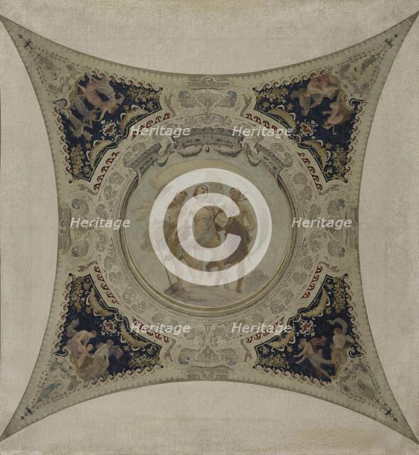 Esquisse pour la galerie Lobau de l'Hôtel de Ville de Paris : Apollon, 1890. Creator: Hector d' Espouy.