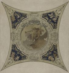 Esquisse pour la galerie Lobau de l'Hôtel de Ville de Paris : La renommée de Paris, 1890. Creator: Hector d Espouy