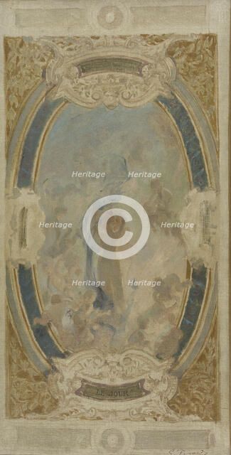 Esquisse pour la galerie Lobau de l'Hôtel de Ville de Paris : Le Jour, 1890. Creators: Georges-Picard Picard, Auguste Charles Risler.