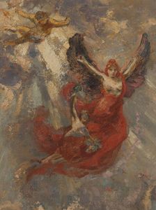 Esquisse pour la galerie Sud du Petit Palais : Apothéose (plafond central), 1913. Creator: Alfred Philippe Roll