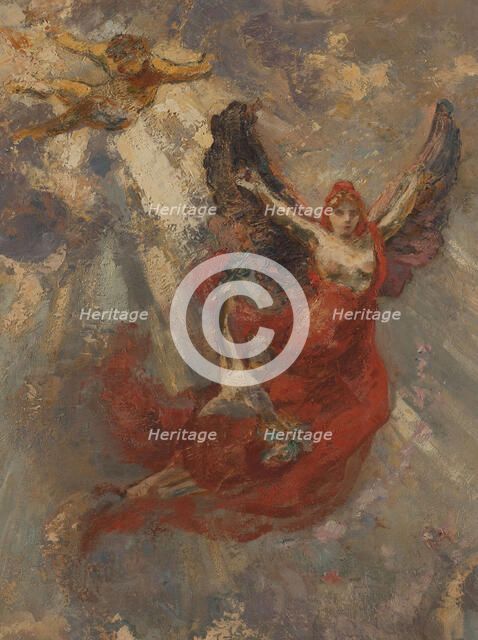 Esquisse pour la galerie Sud du Petit Palais : Apothéose (plafond central), 1913. Creator: Alfred Philippe Roll.