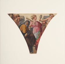 Esquisse pour la grande galerie des Fêtes de l'ancien Hôtel de Ville de Paris : Tragédie..., 1852. Creator: Henri Lehmann