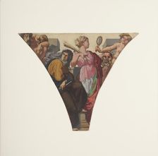 Esquisse pour la grande galerie des Fêtes de l'ancien Hôtel de Ville de Paris : Tragédie..., 1852. Creator: Henri Lehmann