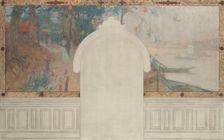 Esquisse pour la mairie d'Asnières : Printemps. La Seine à Asnières, c.1900. Creator: Henri Gaston Darien