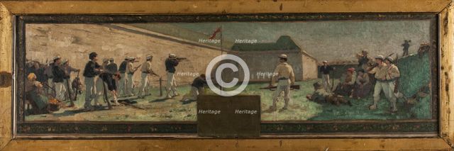Esquisse pour la mairie d'Arcueil-Cachan : Le Tir, 1888. Creator: Paul Albert Baudouin.