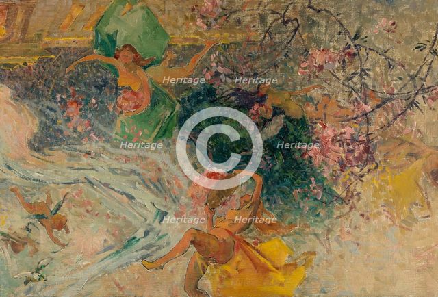 Esquisse pour la mairie d'Aubervilliers : Allégorie (plafond de la salle des fêtes), 1906. Creator: Henri Gaston Darien.