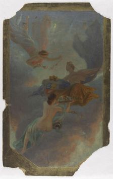 Esquisse pour la mairie d'Asnières : La Ville d'Asnières et la Seine, c.1904. Creator: Henri Marius-Camille Bouvet