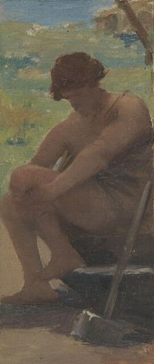 Esquisse pour la mairie de Courbevoie : Les âges de la vie, 1884. Creators: Ernest Jean Delahaye, Louis Picard