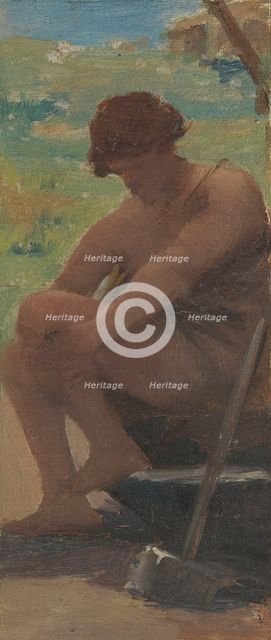 Esquisse pour la mairie de Courbevoie : Les âges de la vie, 1884. Creators: Ernest Jean Delahaye, Louis Picard.