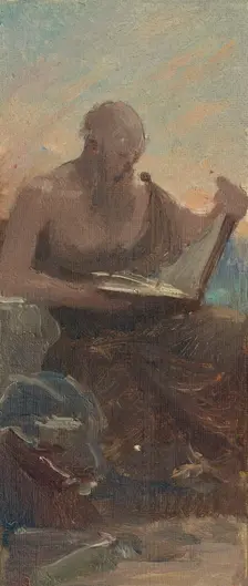 Esquisse pour la mairie de Courbevoie : Les âges de la vie, 1884. Creators: Ernest Jean Delahaye, Louis Picard