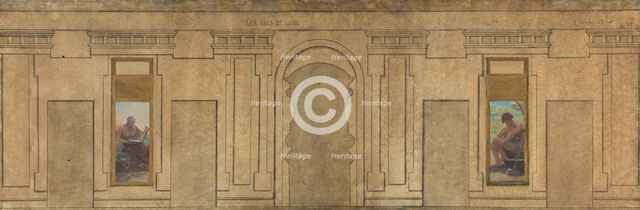 Esquisse pour la mairie de Courbevoie : Les âges de la vie, 1884. Creators: Ernest Jean Delahaye, Louis Picard.