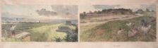 Esquisse pour la mairie de Bagnolet : Deux vues des environs de Bagnolet (le nord et le sud), 1893. Creator: Louis Beroud