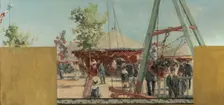 Esquisse pour la mairie de Bagnolet : Eté. La fête de Bagnolet le jour du couronnement..., 1893. Creator: Pierre Vauthier
