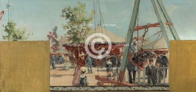 Esquisse pour la mairie de Bagnolet : Eté. La fête de Bagnolet le jour du couronnement..., 1893. Creator: Pierre Vauthier.