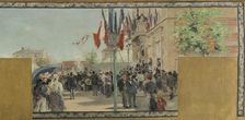 Esquisse pour la mairie de Bagnolet : Eté. La fête de Bagnolet le jour du couronnement..., 1893. Creator: Pierre Vauthier