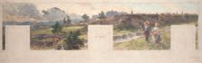Esquisse pour la mairie de Bagnolet : Vues des environs de Bagnolet. L'Ouest - Charonne..., 1893. Creator: Louis Beroud