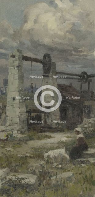 Esquisse pour la mairie de Bagneux : les anciennes carrières de Bagneux, c.1907. Creator: Paul Albert Steck.