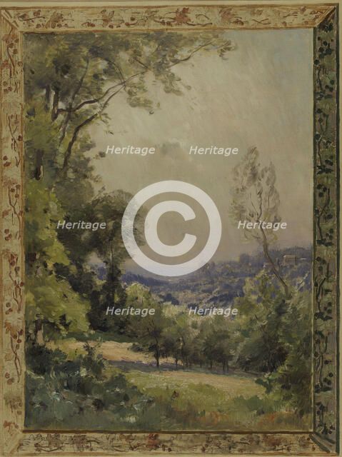 Esquisse pour la mairie de Bagneux : Paysage, c.1901. Creator: Eugene Bourgeois.