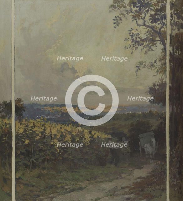 Esquisse pour la mairie de Bagneux : paysage d'automne, 1902. Creator: Paul Albert Steck.
