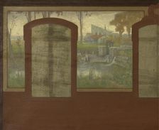 Esquisse pour la mairie de Fresnes : Les bords de la Bièvre. Fresnes. Aux bords de la..., 1905. Creator: Jean Joseph Enders