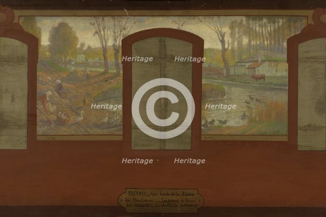 Esquisse pour la mairie de Fresnes : Les bords de la Bièvre. Fresnes. Aux bords de la..., 1905. Creator: Jean Joseph Enders.