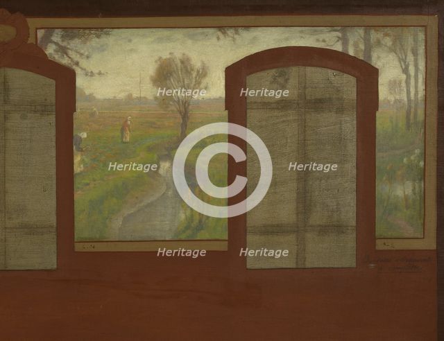 Esquisse pour la mairie de Fresnes : Les bords de la Bièvre. Fresnes. Aux bords de la..., 1905. Creator: Jean Joseph Enders.