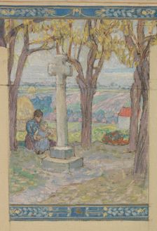 Esquisse pour la mairie de Fresnes : Paysage. Scènes de village, 1905. Creator: Victor Menu