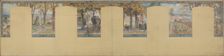 Esquisse pour la mairie de Fresnes : Paysage. Scènes de village, 1905. Creator: Victor Menu