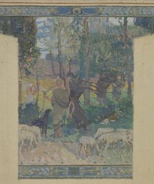 Esquisse pour la mairie de Fresnes : Paysage. Travaux des champs, 1905. Creator: Victor Menu