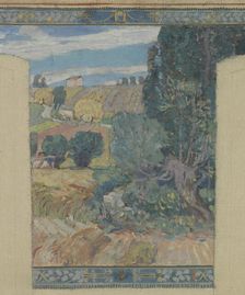 Esquisse pour la mairie de Fresnes : Paysage. Travaux des champs, 1905. Creator: Victor Menu