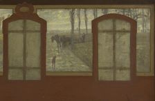 Esquisse pour la mairie de Fresnes : Sur le plateau, Une place de Fresnes. Les carrières..., 1905. Creator: Jean Joseph Enders