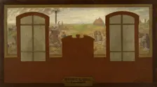 Esquisse pour la mairie de Fresnes : Sur le plateau - Les batteurs de blé, 1905. Creator: Jean Joseph Enders
