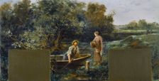 Esquisse pour la mairie de Nogent-sur-Marne : Idylle au bord de l'eau, 1889. Creator: Francois Lafon