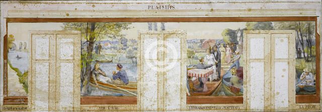 Esquisse pour la mairie de Nogent-sur-Marne : Plaisirs (salle des fêtes), 1889. Creator: Edmond Debon.