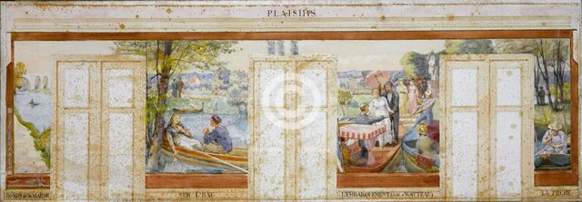 Esquisse pour la mairie de Nogent-sur-Marne : Plaisirs (salle des fêtes), 1889. Creator: Edmond Debon.