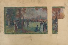 Esquisse pour la mairie de Saint-Ouen : L'hippodrome de Saint-Ouen. Creator: Paul Jean Gervais