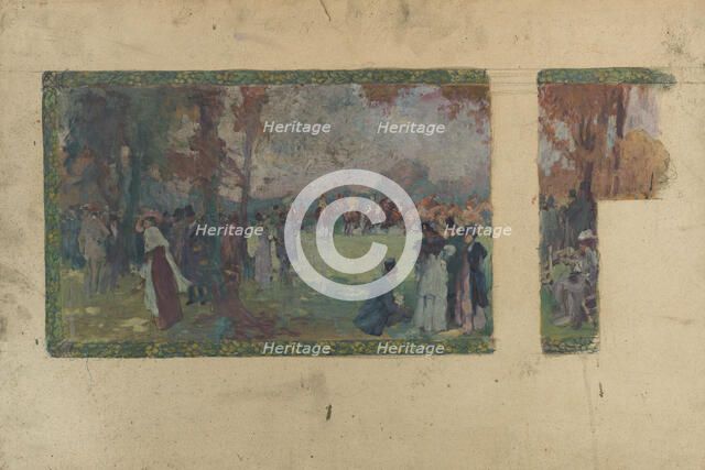 Esquisse pour la mairie de Saint-Ouen : L'hippodrome de Saint-Ouen. Creator: Paul Jean Gervais.