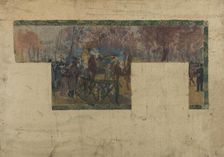 Esquisse pour la mairie de Saint-Ouen : L'hippodrome de Saint-Ouen. Creator: Paul Jean Gervais