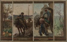 Esquisse pour la mairie de Saint-Maur-des-Fossés : Halage - Maraîchage, 1883. Creator: Paul Albert Baudouin