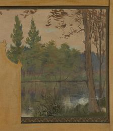 Esquisse pour la mairie de Vincennes : Le lac Daumesnil, 1898. Creator: Maurice Chabas