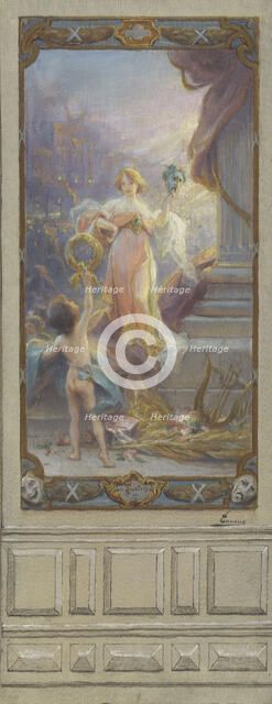 Esquisse pour la mairie du 10ème arrondissement de Paris : Les théâtres, between 1905 and 1907. Creator: Adrien-Henri Tanoux.