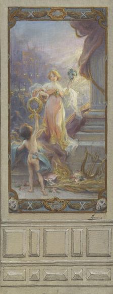 Esquisse pour la mairie du 10ème arrondissement de Paris : Les théâtres, between 1905 and 1907. Creator: Adrien-Henri Tanoux